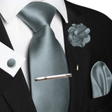 Funki Buys | Neckties | Men's Luxury 5 Pcs Ridged Silk Tie Set