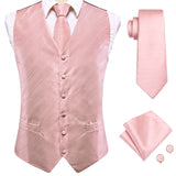 Funki Buys | Vests | Men's Formal 4 Pcs Silk Waistcoat Set | Slim Fit