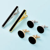 Funki Buys | Cufflinks | Men's Classic Fashion Cufflinks Tie Clip Set