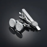 Funki Buys | Cufflinks | Men's Letter A-Z Cufflinks Tie Clip Set