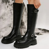 Funki Buys | Boots | Women's Knee High Chelsea Biker Boots