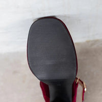 Funki Buys | Shoes | Women's Luxury Velour Mary Jane Pumps | Super High