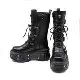 Funki Buys | Boots | Women's Punk Style Lace-up Platform Boot