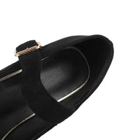 Funki Buys | Shoes | Women's Faux Suede Mary Jane Platforms