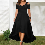 Funki Buys | Dresses | Women's Elegant Off-shoulder Party Dress | Long