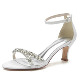 Funki Buys | Shoes | Women's Mid Heel Wedding Bridal Sandals | Glitter