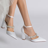 Funki Buys | Shoes | Women's Satin Evening Shoes | Crystal Strap