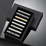 Funki Buys | Necktie Clips | Men's 8 Pcs Short Tie Clips Gift Set