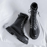 Funki Buys | Boots | Men's Cargo Boots | Platform High Top Biker Boots