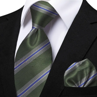 Funki Buys | Neckties | Men's Classic Striped Jacquard Tie Set