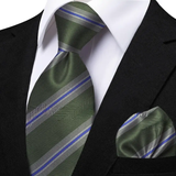 Funki Buys | Neckties | Men's Classic Striped Jacquard Tie Set
