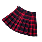 Funki Buys | Skirts | Women's Gothic Punk Plaid Pleated Mini Skirt | High Waist