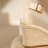 Funki Buys | Shoes | Women's Genuine Leather Hemp Wedge Sandals