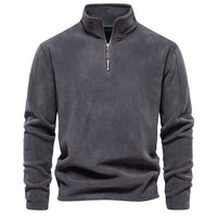 Funki Buys | Sweaters | Men's Warm Mock Neck Fleece Jacket | Pullover