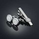 Funki Buys | Cufflinks | Men's Letter A-Z Cufflinks Tie Clip Set