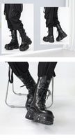 Funki Buys | Boots | Women's Punk Style Lace-up Platform Boot