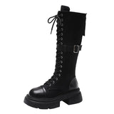 Funki Buys | Boots | Woman's Gothic Steampunk Buckle Boots | Retro Punk Combat