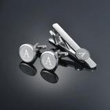 Funki Buys | Cufflinks | Men's Letter A-Z Cufflinks Tie Clip Set