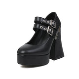 Funki Buys | Shoes | Women's Sweet Mary Jane Chunky Platforms | Square