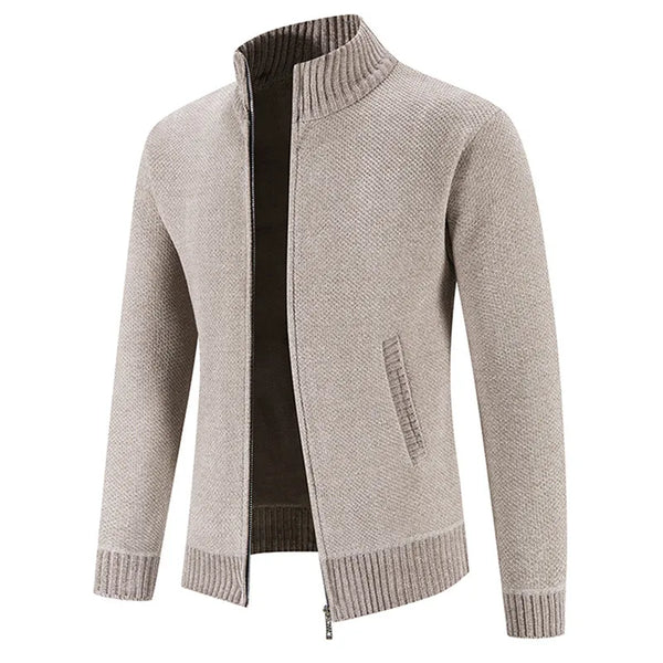 Funki Buys | Sweaters | Men's Fleecy Slim Fit Knitted Sweater Cardigan
