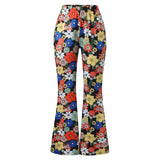 Funki Buys | Pants | Women's Funky Floral Boho Flared Trousers