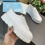 Funki Buys | Shoes | Women's Thick Heeled Canvas Sneakers