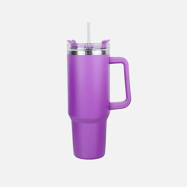 Funki Buys | Cups | Stainless Steel Tumbler with Handle and Straw 40oz