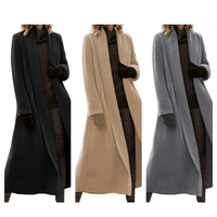 Funki Buys | Jackets | Women's Long Woolen Cardigan Coat