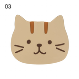 Funki Buys | Coasters | Cute Cartoon Cat Face Cup Mats 6 Pcs