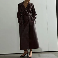 Funki Buys | Jackets | Women's Extra Long Faux Leather Coat