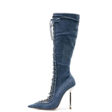 Funki Buys | Boots | Women's Stylish Lace Up Stiletto Boots