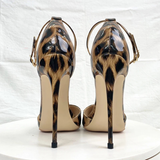 Funki Buys | Shoes | Women's Patent Leopard Stiletto Sandals