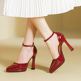 Funki Buys | Shoes | Women's Patent Leather Pointed Toe heels