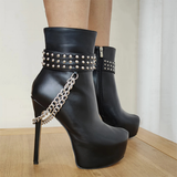 Funki Buys | Boots | Women's Ankle Boot Chain Stilettos