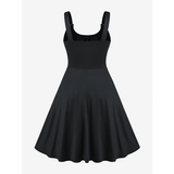 Funki Buys | Dresses | Women's Gothic Buckle Strap Party Dress