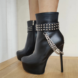 Funki Buys | Boots | Women's Ankle Boot Chain Stilettos