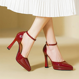 Funki Buys | Shoes | Women's Patent Leather Pointed Toe heels