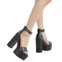 Funki Buys | Shoes | Women's Goth Rivet Dress Platform Sandal