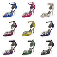 Funki Buys | Shoes | Women's Satin Rhinestone Wedding Heels