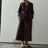 Funki Buys | Jackets | Women's Extra Long Faux Leather Coat