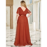 Funki Buys | Dresses | Women's Elegant Chiffon Evening Dress