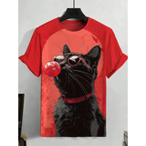 Funki Buys | Shirts | Unisex Cartoon Cat Tee