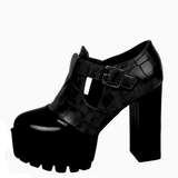 Funki Buys | Shoes | Women's Chunky Block Heeled Mary Janes