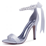 Funki Buys | Shoes | Women's High Heel Satin Wedding Sandals