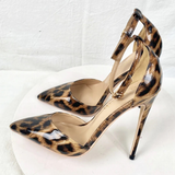 Funki Buys | Shoes | Women's Patent Leopard Stiletto Sandals