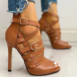 Funki Buys | Shoes | Women's Strappy Roman Stiletto Sandals