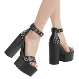 Funki Buys | Shoes | Women's Goth Rivet Dress Platform Sandal