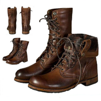 Funki Buys | Boots | Men's Lace Up Ankle Boots | Gothic Punk Boots