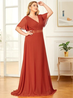 Funki Buys | Dresses | Women's Elegant Chiffon Evening Dress