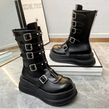 Funki Buys | Boots | Women's Gothic Punk Studded Biker Boots |